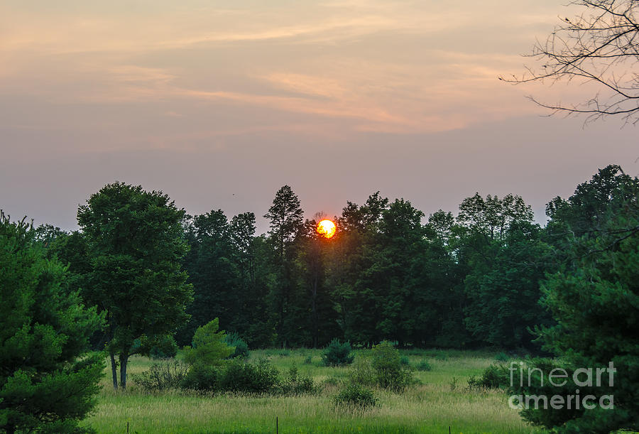 Glowing Summer Sunset Photograph by Cheryl Baxter