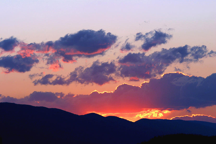 Mountain Photograph - Glowing Sunset by Gene Walls