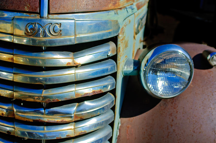 Car Photograph - GMC Truck Grille Emblem by Jill Reger