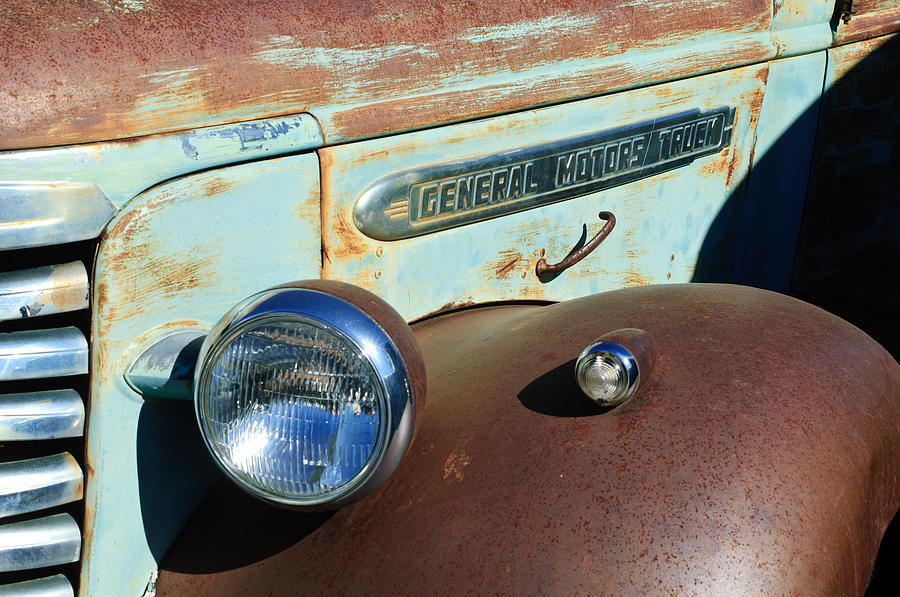 Car Photograph - GMC Truck Side Emblem by Jill Reger