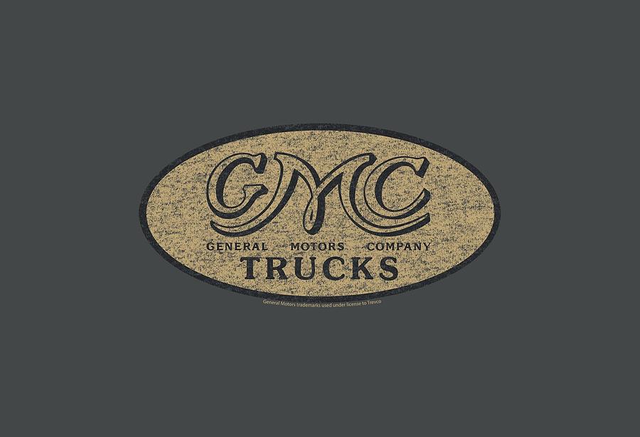 Truck Digital Art - Gmc - Vintage Oval Logo by Brand A