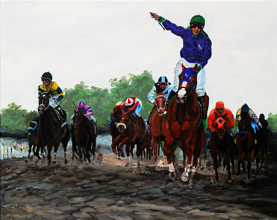 Sports Painting - Go Chrome by Judith Groeger