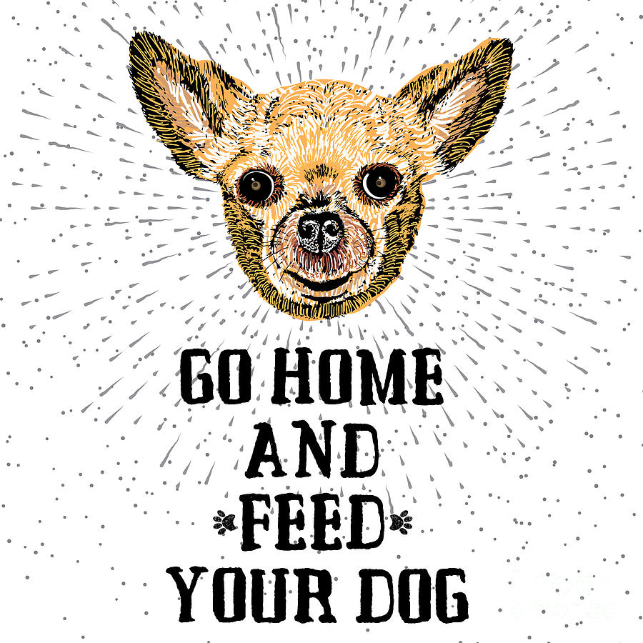 Sparkle Digital Art - Go Home And Feed Your Dog Sign by Golden Shrimp Sparkle Digital Art - Go Home And Feed Your Dog Sign by Golden Shrimp