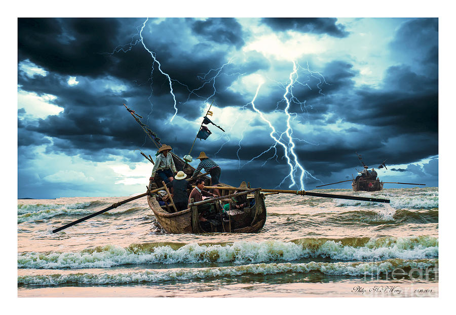 Go though the storm Mixed Media by Philip HP Wong