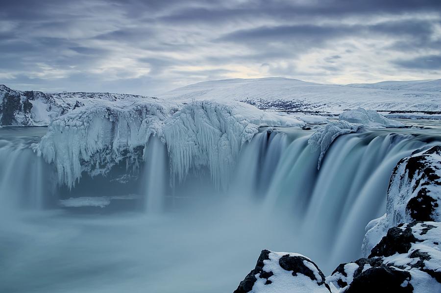 Goðafoss A Frozen Icelandic Waterfall By 53degreesnorthphotography 7400