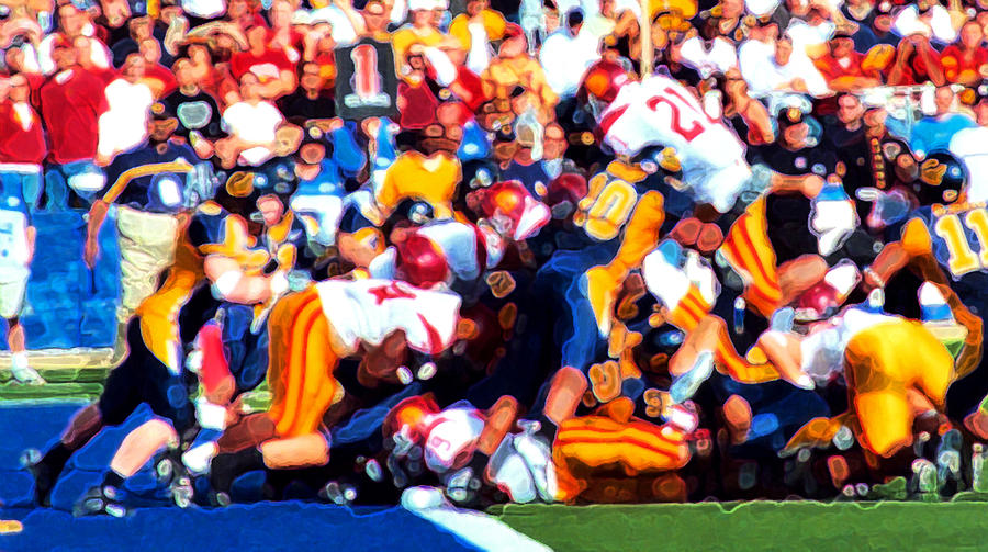 University Of Southern California Photograph - Goal Line Stand by Ron Regalado