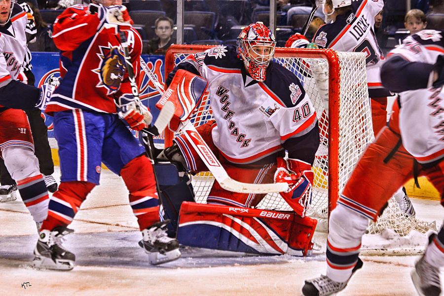 Hockey Photograph - Goaltending by Karol Livote