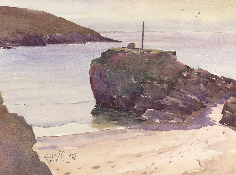 Goat Island Ardmore County Waterford Painting By Keith Thompson