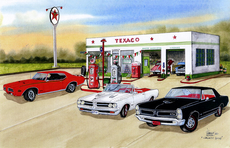 Goats Gto Painting by Larry Johnson