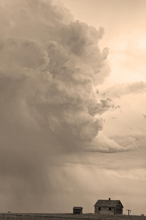 Gobbled Up By a Storm  Sepia Photograph by James BO Insogna