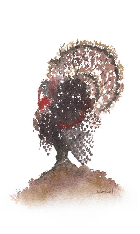 Thanksgiving Painting - Gobbler Tree 799 by Sean Seal