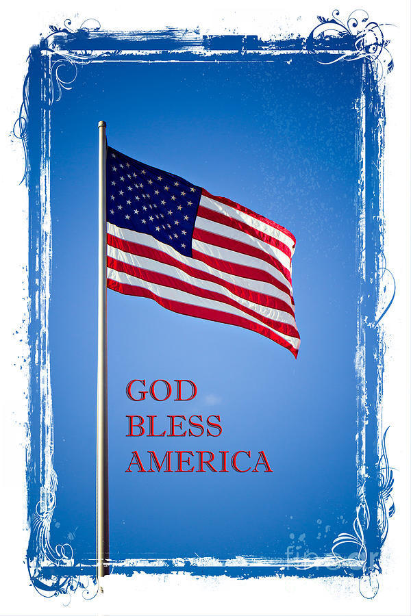 God Bless America Flag Photograph by Joan McCool - Fine Art America