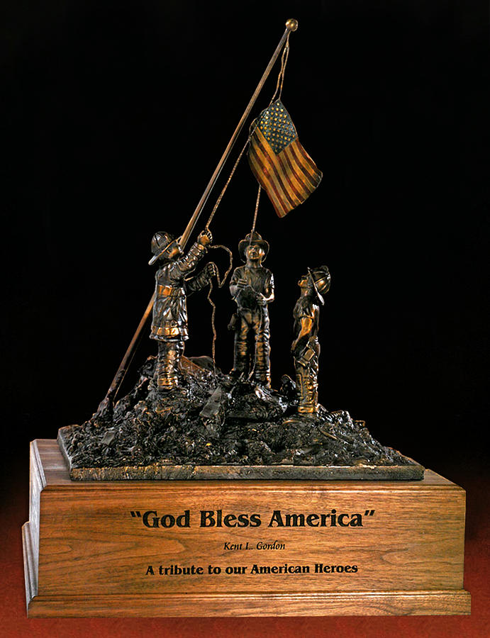 God Bless America Sculpture by Kent L Gordon