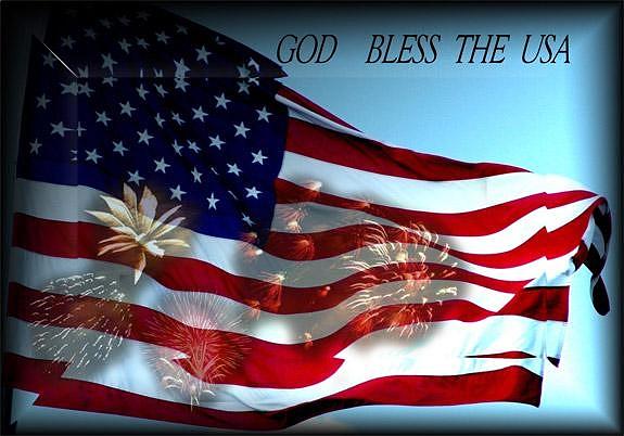Flag Photograph - God Bless The USA by Scott Ware