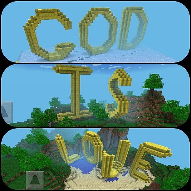 Minecraft Photograph - God Is Love!!! #minecraft #godislove by Aaron Justice