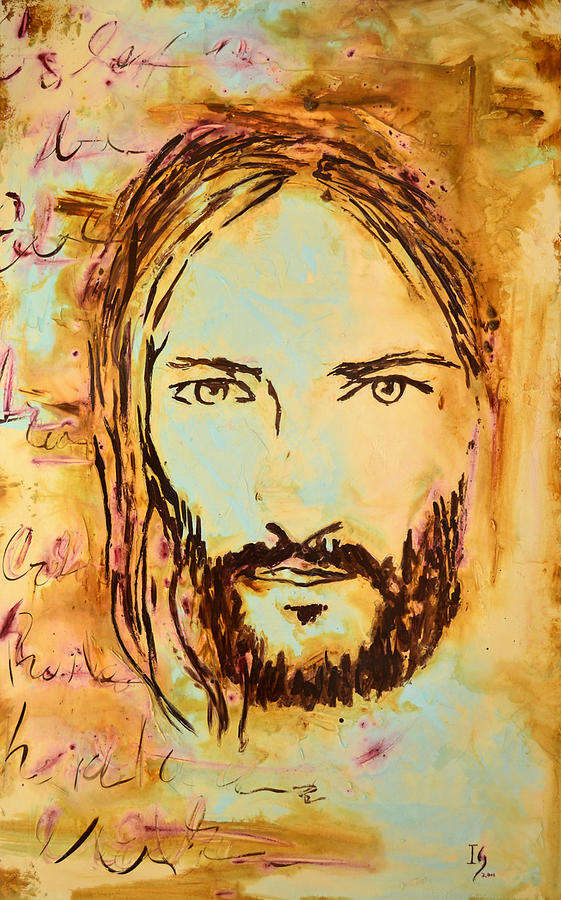Jesus Christ Painting - God loves you by Ivan Guaderrama