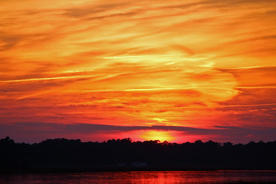 Sunset Photograph - God Paints The Sky by Cynthia Guinn
