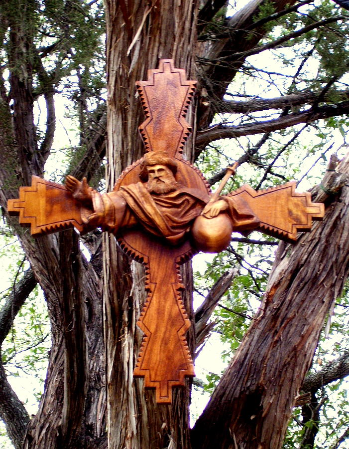 Cross Sculpture - God the Father Cross by Michael Pasko Cross Sculpture - God the Father Cross by Michael Pasko