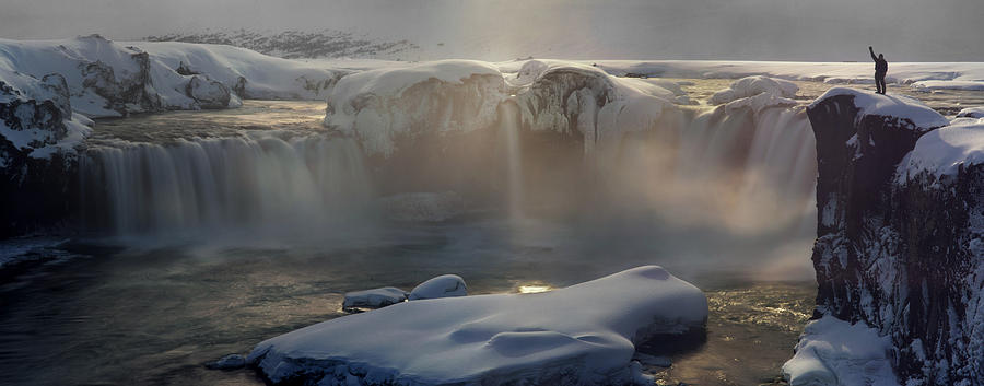 Nature Photograph - Godafoss Grand Scale by Mike Berenson