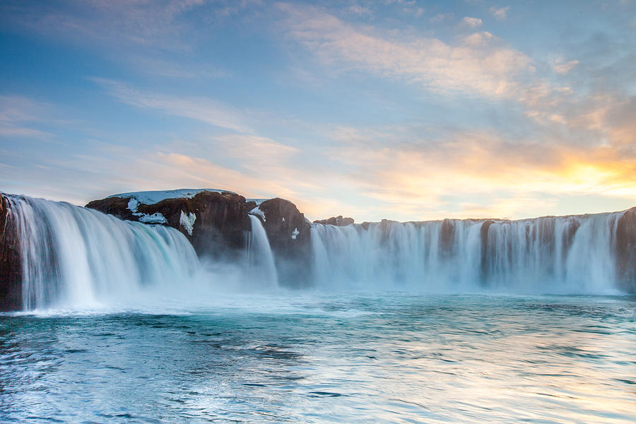Godafoss waterfall in Iceland Photograph by Manachai