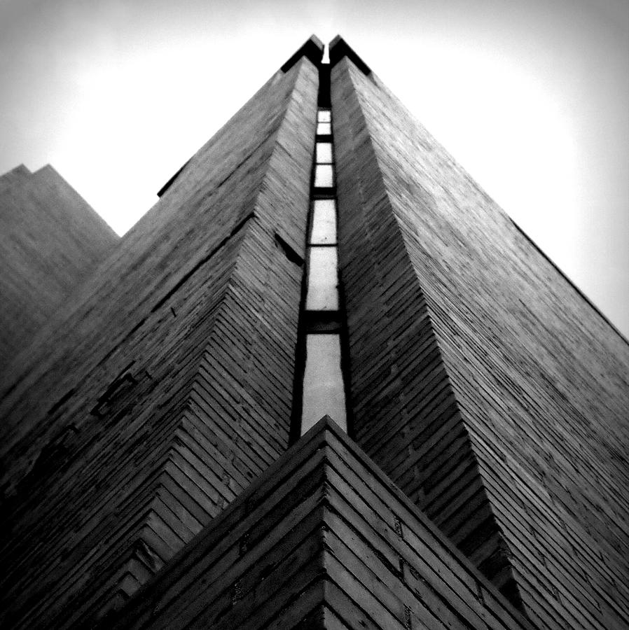 Goddard Stair Tower - Black and White Photograph by Joseph Skompski