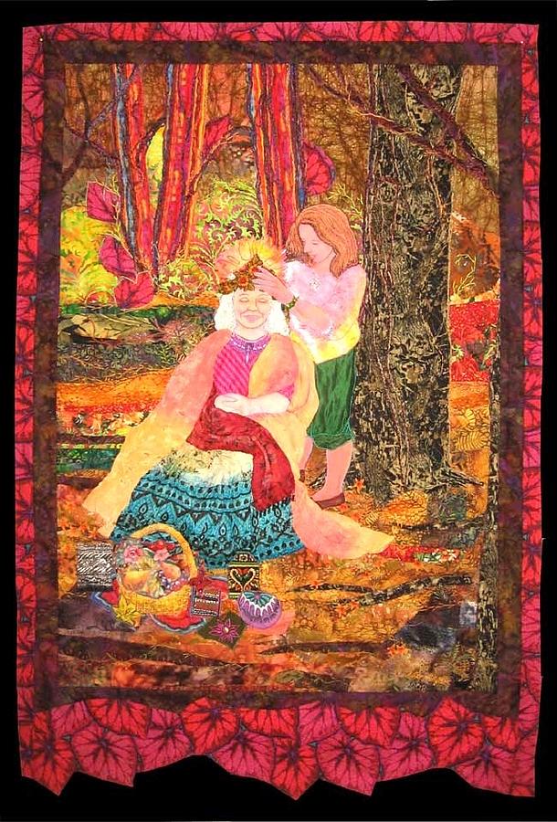 Goddess Crowning Tapestry - Textile by Carol Bridges