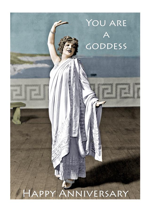 Goddess Greeting Card Photograph by Everett