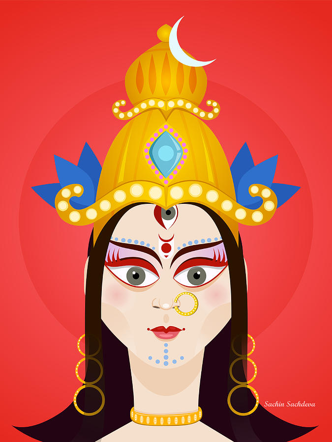 Goddess Maa Durga Digital Art by Sachin Sachdeva - Fine Art America Goddess Maa Durga Digital Art by Sachin Sachdeva - Fine Art America