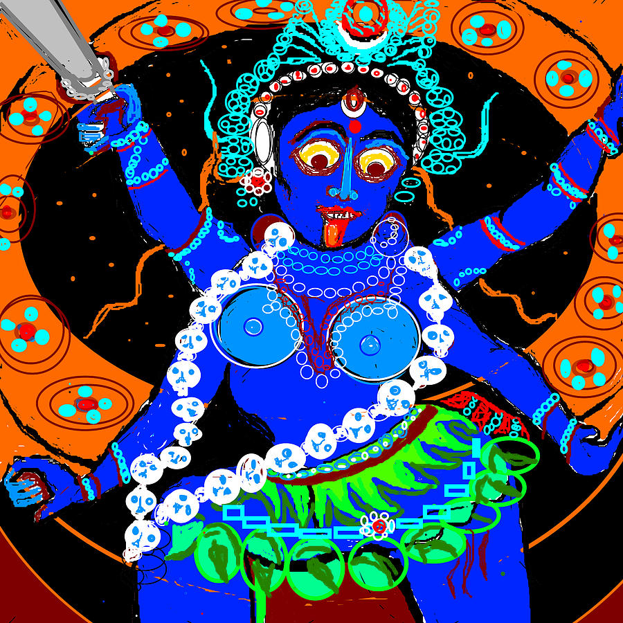 Goddess Maha Kalli Digital Art by Anand Swaroop Manchiraju