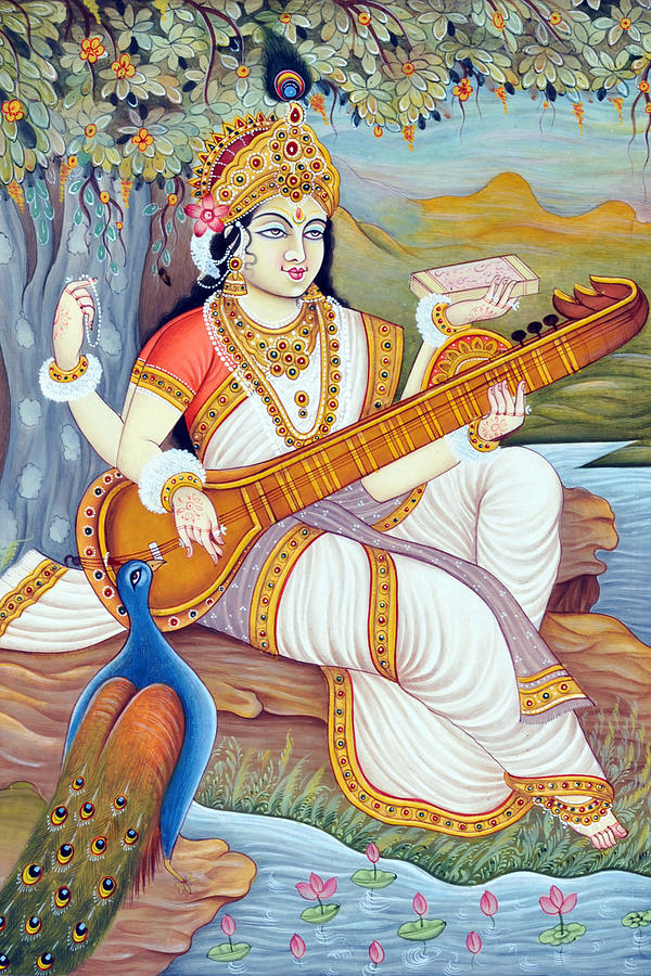 Goddess Saraswati Painting by Dinodia