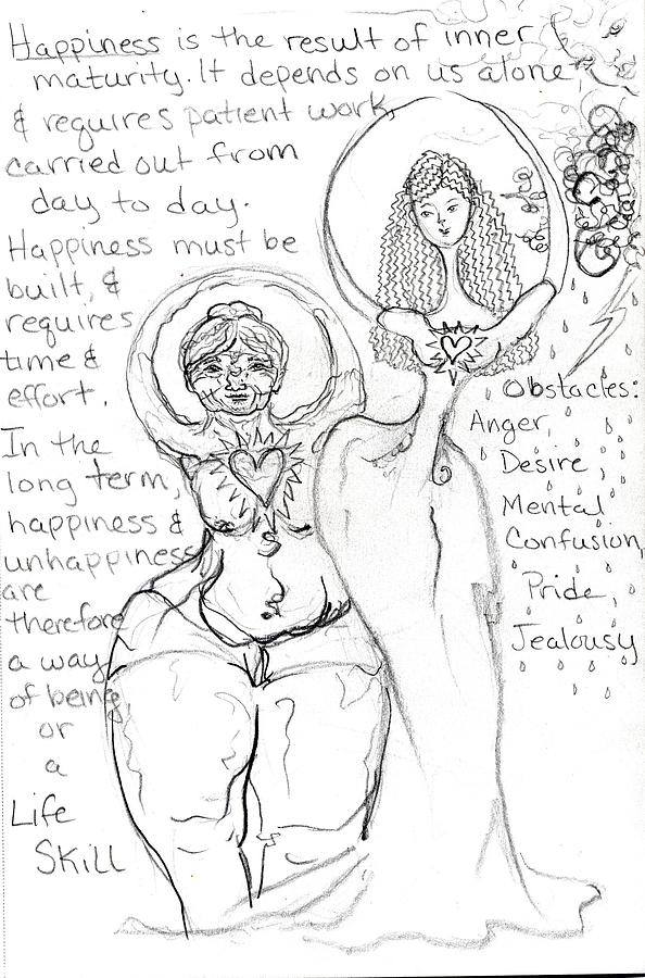 Goddess Sketch 11 Drawing by Suzan  Sommers