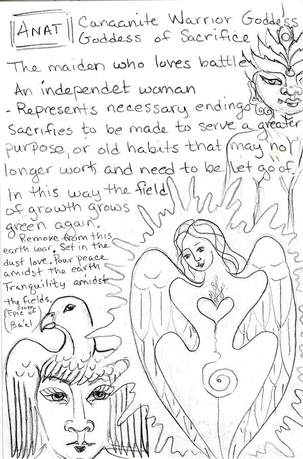 Goddess Sketch 13 Drawing by Suzan  Sommers
