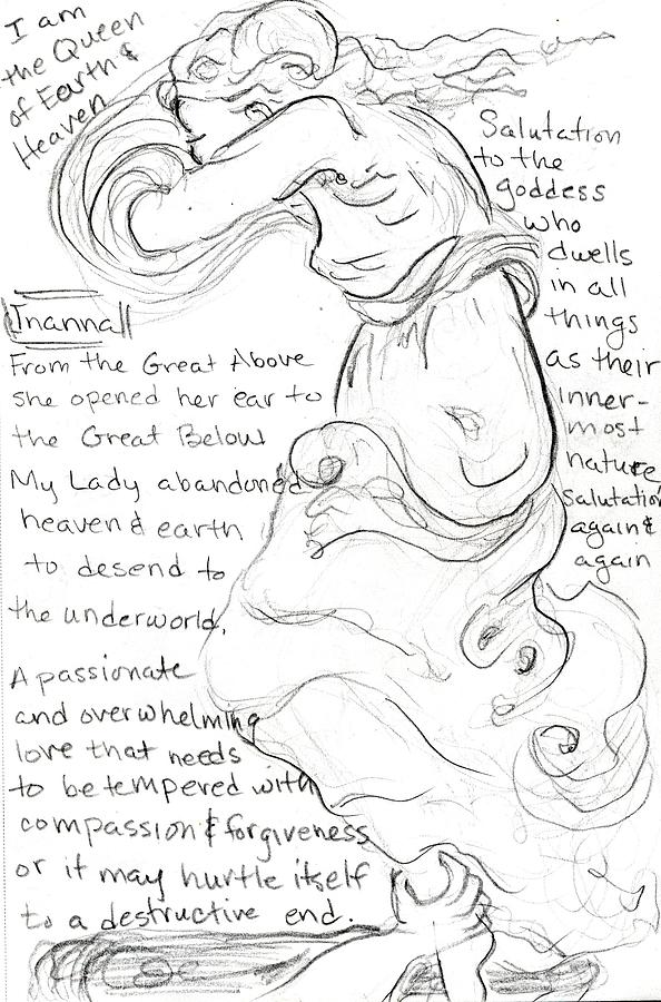 Goddess Sketch 37 Photograph by Suzan  Sommers
