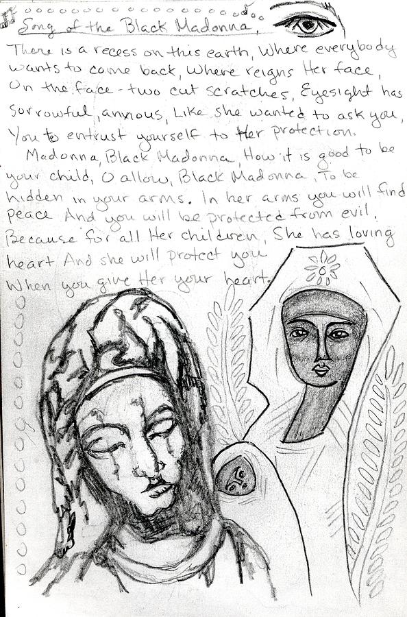 Goddess Sketch 6 Drawing by Suzan  Sommers