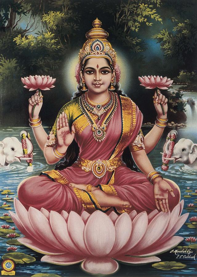 Portrait Photograph - Goddess Srhi Sentamarai Laximi, Wife by Everett