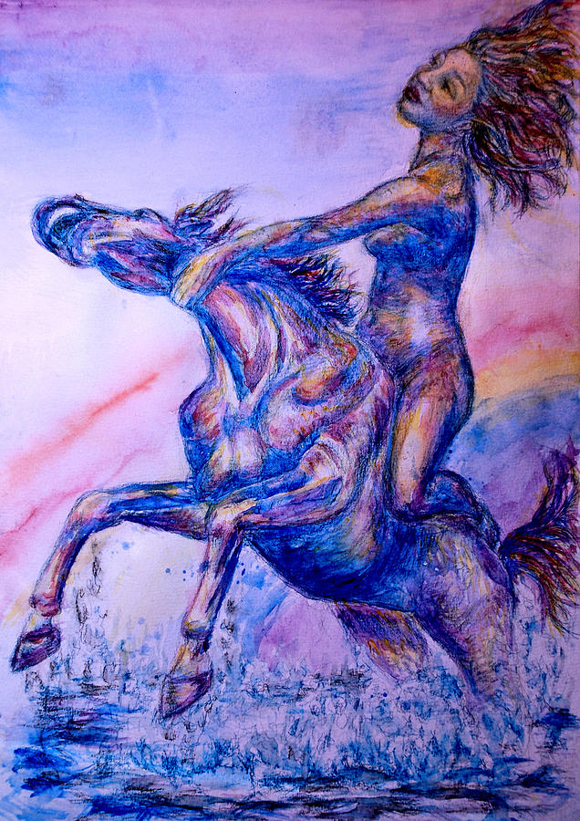 Horse Painting - Godiva LEsprit by Elizabeth Clausen