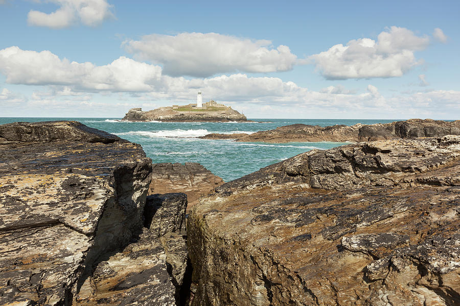 Godrevy Lighthouse In Cornwall, England Photograph by Nick Cable