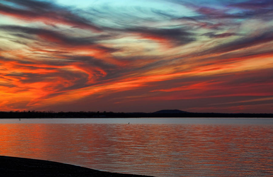 Sunset Photograph - Gods Canvas by Carolyn Fletcher