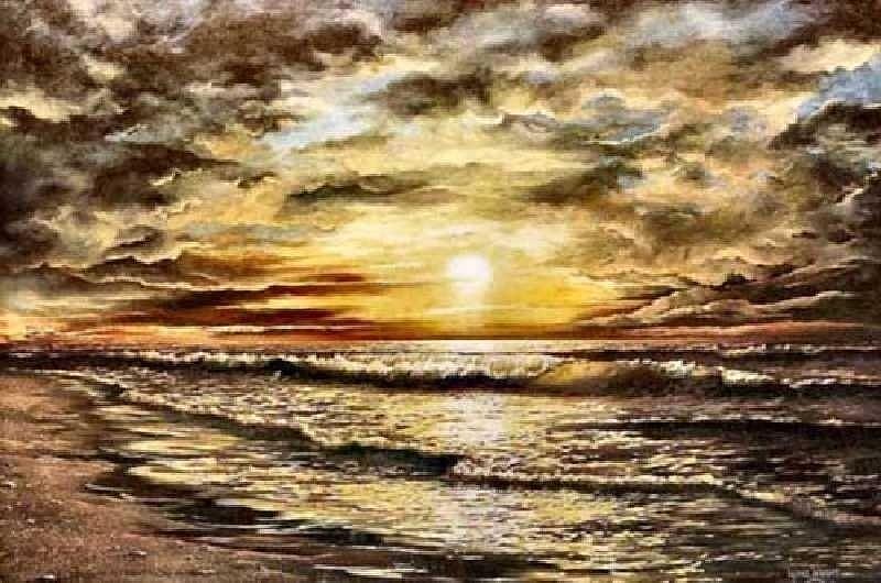 Sunset Painting - Gods Glory by Lynne Wright