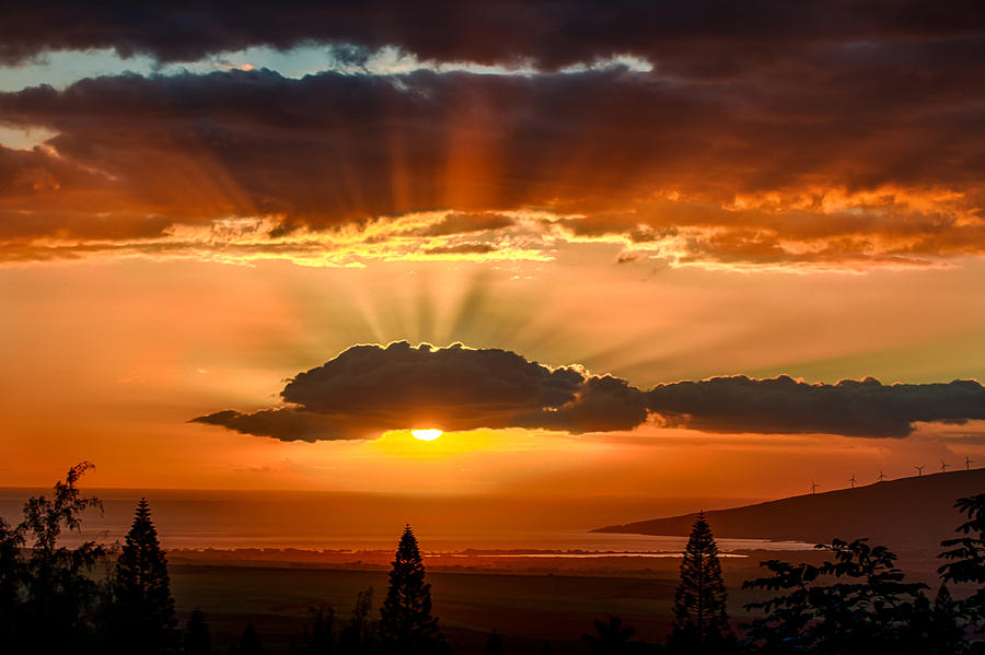 Sunset Photograph - Gods Golden Rays by Mike Neal