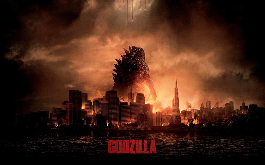 Godzilla 2014 Digital Art by Movie Poster Prints