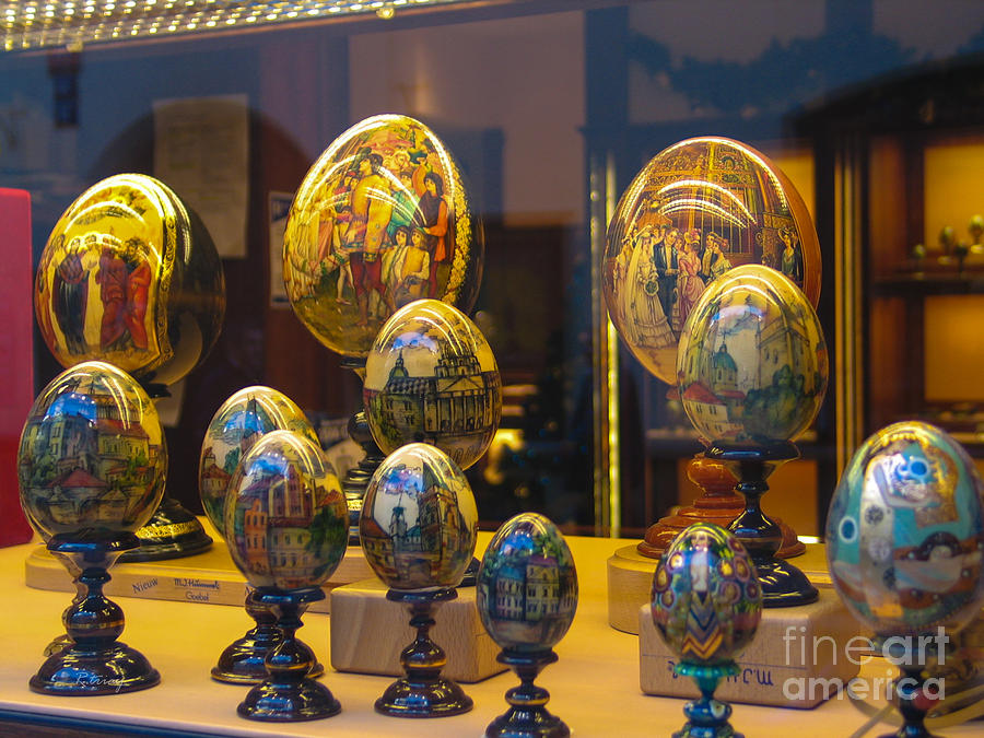 Egg Photograph - Goebel Hand Painted Art Egg Collection by Rene Triay FineArt Photos