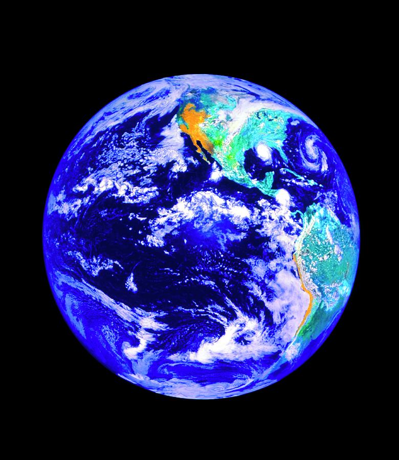 Goes-7 Image Of Earth Photograph by Noaa/science Photo Library