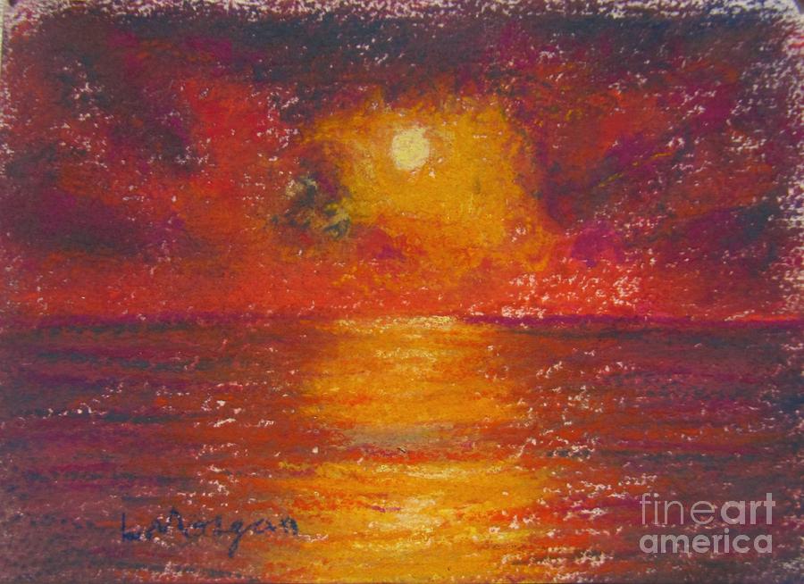Island Sunset Painting by Laurie Morgan