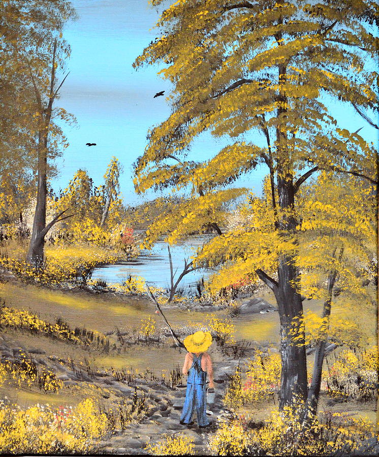 Going fishing Painting by Jeannie Anderson - Pixels