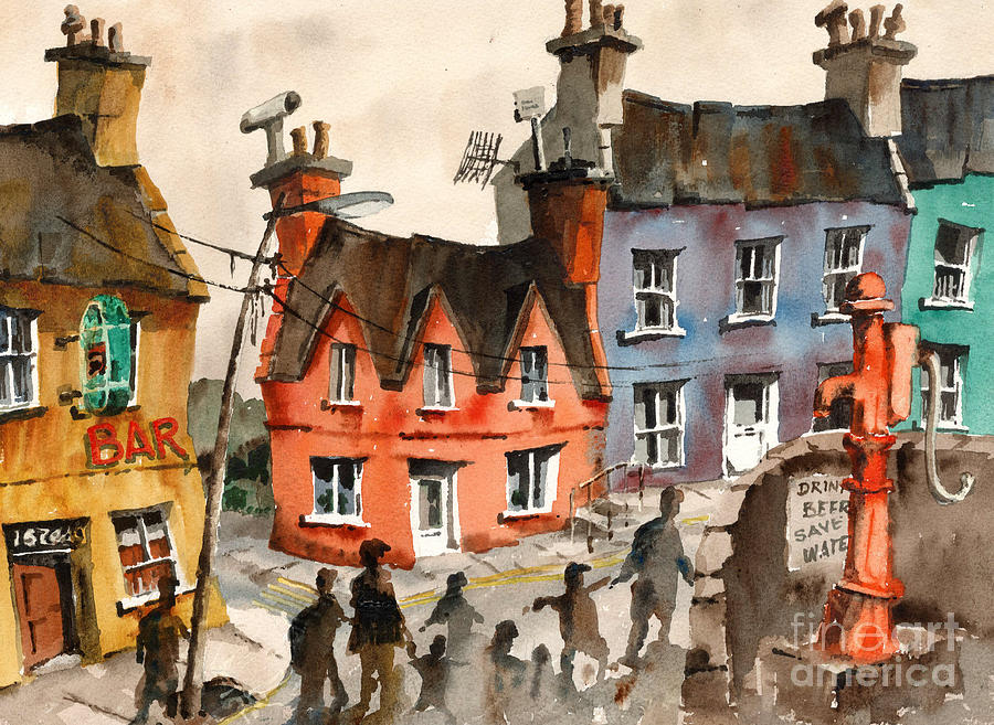 CORK   EYERIES  Going to Mass in Ireland Painting by Val Byrne