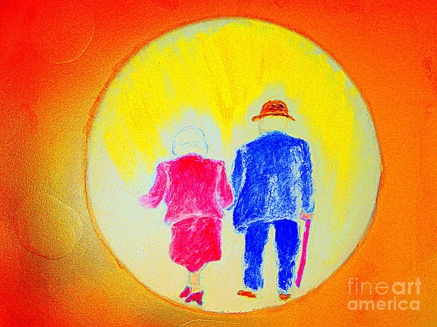 Going To The Big Dance Honoring President Gordon B and Marjorie Hinckley Walking Into the Light 1 Painting by Richard W Linford