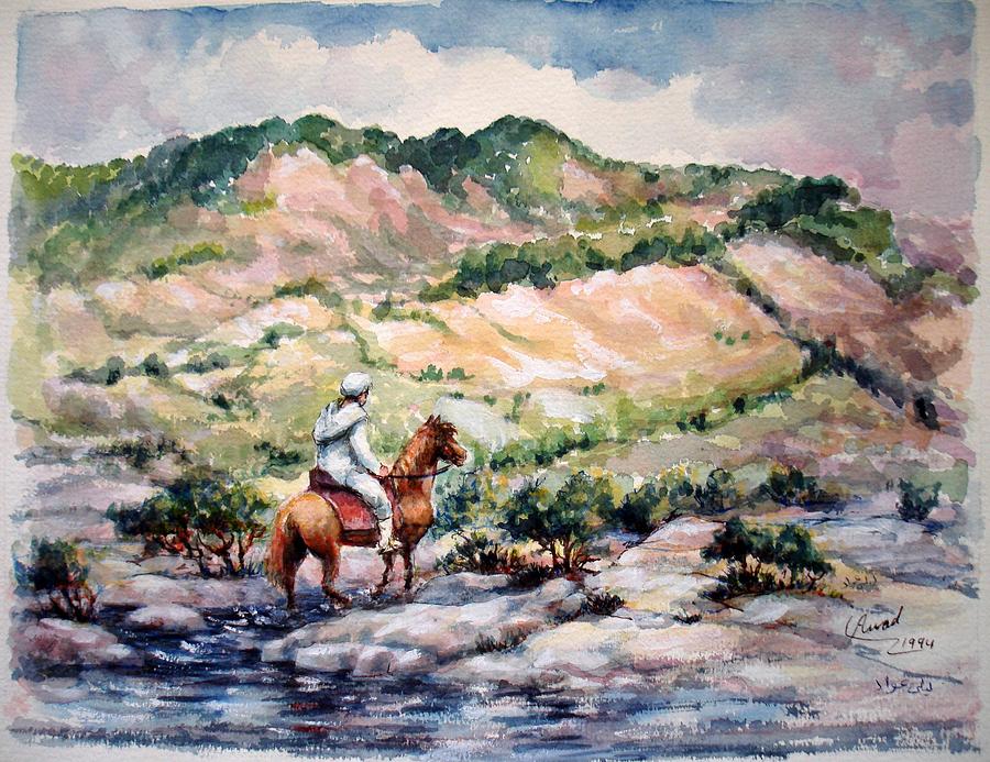 Ascending the Foothills Painting by Laila Awad Jamaleldin