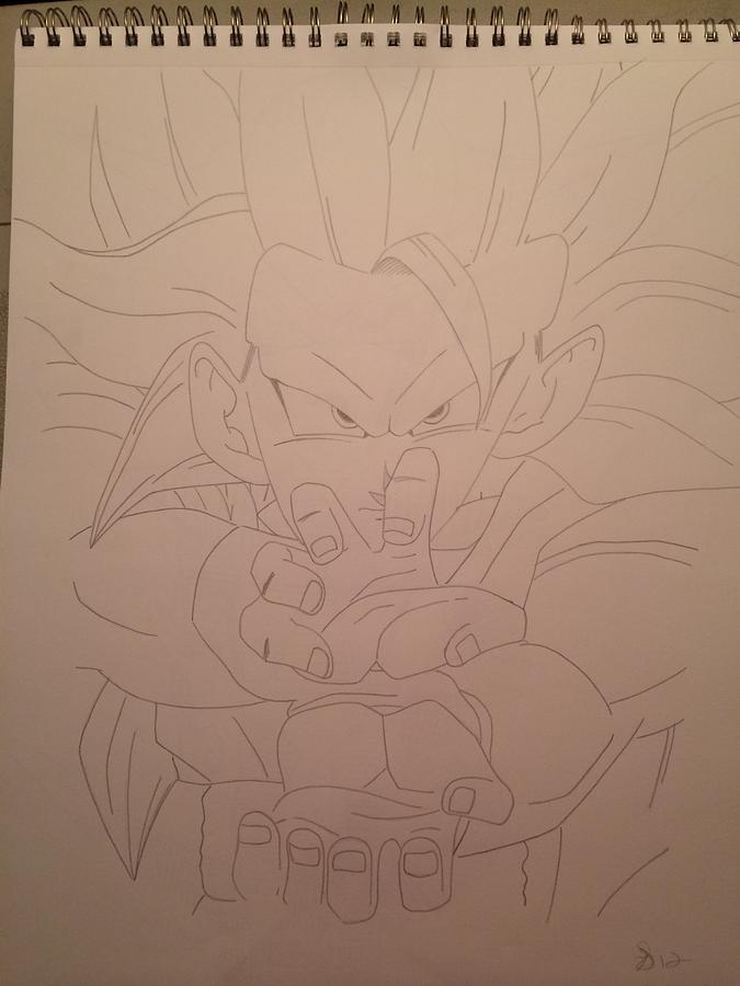 Goku Super Saiyan Drawing Sketch PNG Clipart Arm Artwork Black Black  And White Cartoon Free PNG