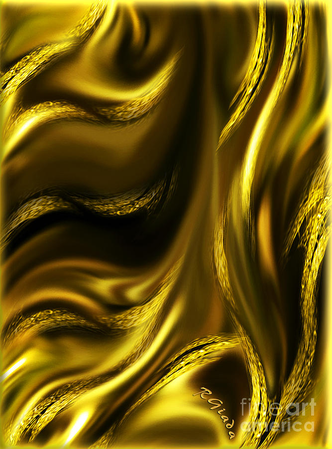 Gold - abstract art by Giada Rossi Digital Art by Giada Rossi